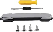BQLZR Plastic Suitcase Luggage Handle Grip Replacement B112 Black & Grey with Screws,Two Inner Hole Distance: 137mm/5.39", Two Outer Hole Distance:203mm/7.99"