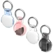 4 Pack Keychain Holder Case for Apple AirTag, TPU Finder GPS Tracker Airtag K...