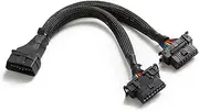bbfly-B6 OBD II OBD2 16 Pin Splitter Extension 1x Male and 2X Female Extension Cable Adapter 1FT/30CM