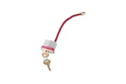 Master Lock Lockout Padlock With Flexible Braided Steel Cable Shackle (Multi Colour) (One Size)