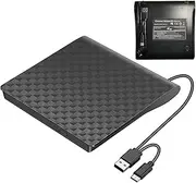 USB External Hard Drive, Portable Type C USB External Drive, Multifunctional Data Recorder, 8x/24x Shockproof Backup Drive, Easy Carrying Backup Drive for Students Employees Clerk Laptops