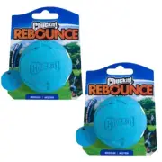 Chuckit! Rebounce Ball 2 Pack (2.5") - Durable Dog Fetch Toy, Bouncy Fun for Med