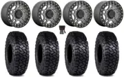 KMC Recon Beadlock 15" Wheels Gunmetal 30" Intersect Tires Textron Wildcat XX