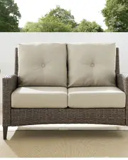 Crosley Rockport Outdoor Wicker High Back Loveseat
