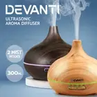 Devanti Aromatherapy Diffuser Aroma Essential Oil Air Humidifier Wood Grain
