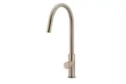 Meir Round Piccola Pull Out Kitchen Mixer Tap Champagne MK17PN-CH