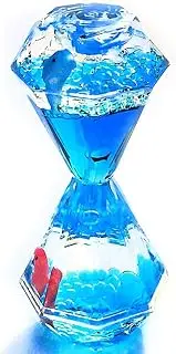 YUE ACTION Liquid Motion Bubbler Floating Sea Creatures, Diamond Shaped Liquid Timer for Fidget Toy,Autism Toys , Children Activity, Calm Relaxing and Home Ornament