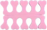Toe Separators for Pedicure, Pink Foam Spacers, 10cm/3.94in Length, Professional Nail Care Tool
