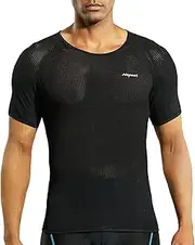 [Nepest] Mens Vests/Short Sleeve Biking Base Layer Mesh Sleeveless Cycling Baselayer Bicycle Ultralight Undershirts