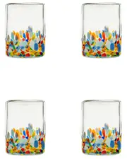10 Strawberry Street Set of 4 Pueblo Mexican DOF Glasses