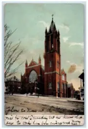 1910 Church of the Immaculate Conception Everett Massachusetts MA Postcard