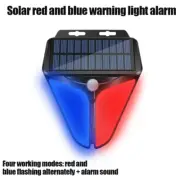 Home Solar Power Alarm Lamp Security System Warning Indicator Theft Flash Light