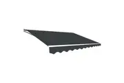 Outdoor Folding Arm Awning Retractable Sunshade Canopy Grey 5.0m x 3.0m