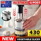 Onion Cutter Vegetable Garlic Pressing Stainless Chopper Slicer Kitchen