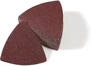 LEONTOOL 30 Pcs 3-1/8 Inch (80mm) Triangular Hook & Loop Oscillating Multitool Sanding Pads Triangle Sanding Pads 60 Grit No Hole Triangle Sandpaper Detail Sander Sandpaper for Wood Metal Polishing