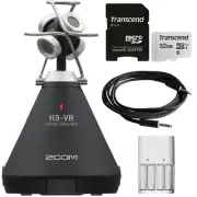 Zoom H3 VR Handy Audio Recorder + 3.5mm TRS to 3.5mm TRS Adapter Cable Bundle