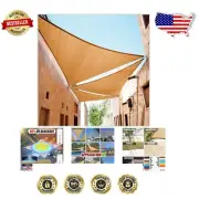 Heavy Duty 190 GSM Sand Beige Right Triangle Shade Sail for Outdoor Use
