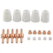 20 Pcs PT-31 Plasma Cutter Electrodes Tips Kits For L-TEC PT-31 JG-40 WSD-LG40