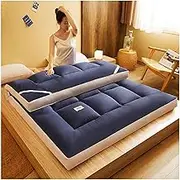 Thick Futon Mattress Cotton Filling Mattress Topper Japanese Floor Mattress Double Queen King Mattress for Hotel Student Dormitory Guest Bed Futon Mattress(C,150 x 200cm)