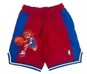 Virtual Threads Men's Embroidered Boondocks Riley Red Basketball Shorts New.