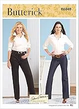 Butterick B6840 Misses' & Misses' Straight Leg or Boot Cut Jeans Sewing Pattern, Size 8-10-12-14-16