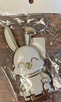 Universal Finger Ring Phone Holder Cartoon Rabbit Phone Stand Foldable Ts White