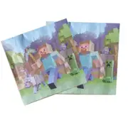 20PC Minecraft Napkins Party Supplies Birthday Decorations