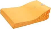 NUOBESTY 100pcs Self Seal Clasp Envelopes Office Gummed Paper Mailers Brown Paper Envelopes for Business Personal Use