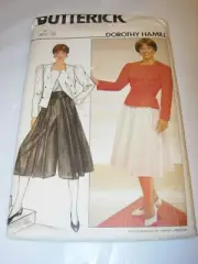 WOMENS UNCUT BUTTERICK 4817 Sewing Pattern CULOTTES SKIRT JACKET SIZE 6-10