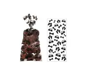 200X Opp Flat Pocket Cellophane Animals Halloween Kids Party Candy Packaging Bag - 200pcs-Bone