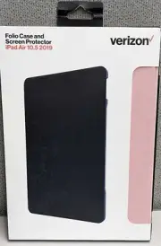 Verizon Folio Tablet Case + Screen Protector Apple iPad Air / Pro 10.5 - Pink