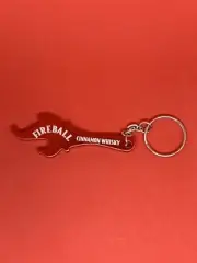 Fireball Cinnamon Whiskey Red Bottle Opener Keychain