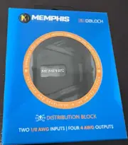 Memphis Audio DBLOCK Distribution Block Two 0 AWG Inputs Four 4 Gauge Output NEW