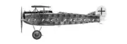 Fokker DVII D7 Biplane 34" WS RC Airplane Laser Cut Balsa Ply Short Kit W/ Plans
