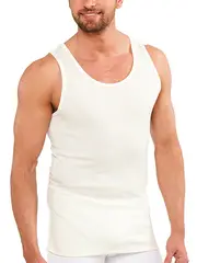 Men’s Merino Wool Blend Thermal Singlet – Australian Made Sleeveless Base Layer
