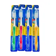 Oral-B Shiny Clean Toothbrushes With Caps, Soft 35, Z Shaped Bristles, 4 PACK