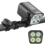 BENGGUO 2-in-1 LED Bicycle Front Light with Bell Horn 4 Super Bright LEDs 500mAh Battery Type-C Charging Safe for Night