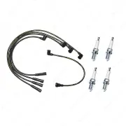 Bosch Leads + 4 x Denso Power Spark Plugs for Mitsubishi Triton ME MF MG MH MJ