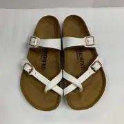 Birkenstock New with Box Mayari White Birko-Flor Narrow Width - Select Size