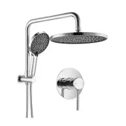 10 Inch Shower Head Set Round Chrome Shower Tap Wels High Pressure