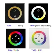 DC12V-24V wall mounted TM06 TM08 Double color/ RGB led Touch Panel Controller