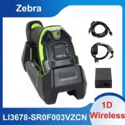 Zebra LI3678-SR0F003VZCN Cordless 1D Handheld Barcode Scanner USB Kit w/ Cradle