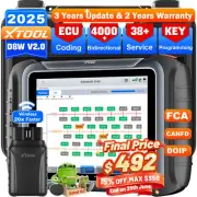 XTOOL D8W V2.0 Wireless Bidirectional Diagnositc Scanner Key Programmer Topology
