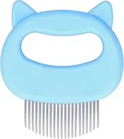 Cat Hair Shell Comb,Pet Grooming Tool Ergonomic Dog Deshedding Brush for Deshedding Grooming Shedding Trimming (Blue)