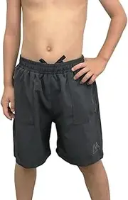 mashalo(マシャロ) Masharo Kids Swim Shorts, Surf Shorts, Black, 150