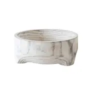 Rayell Timber Wood Bowl Skylar Whitewash 25x10x25cm