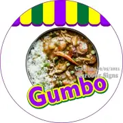 Gumbo DECAL (Choose Size) New Orleans Style Concession Food Truck Sticker