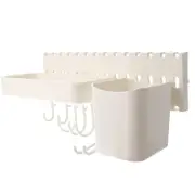 Perfboard Basket Modular Storage Panel Rattan Shelving Wall Shelves
