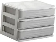 GARIOUANS Multi Layer Desktop File Cabinet Organizer Document Box with Strong Load Bearing Capacity for Office Storage Grey for Desk Organization