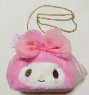 Sanrio My Melody Birthday 50th Anniv. Ribbon Princess Face 2way Bag Pouch Plush
